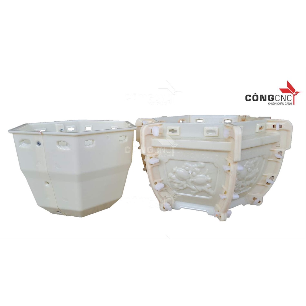 KHUÔN CHẬU CẢNH LỤC GIÁC 30  -KHÔNG CHÂN ĐÔN