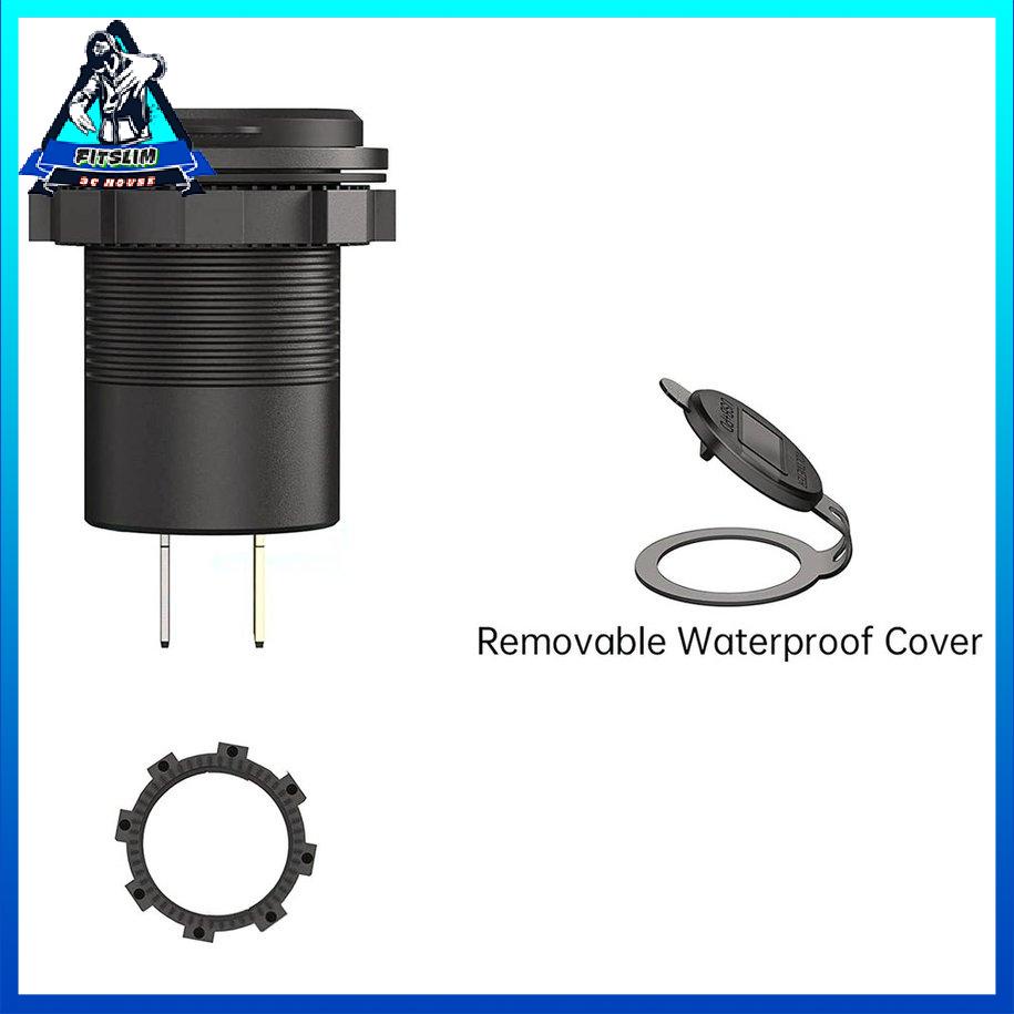 Sạc nhanh trên ô tô P21-B với cổng ra 12V Pd+Ub có hiển thị điện áp [S/10]