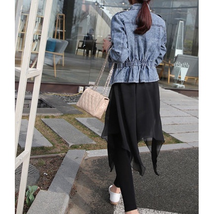 Quần Voan Giả Hai Lớp Plus Size Dáng Ôm Phong Cách Hàn Quốc