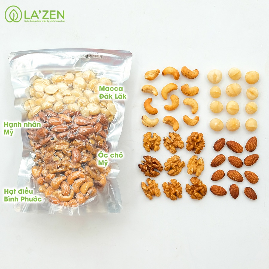 Hạt dinh dưỡng mix 4 loại  cho mẹ bầu không chất bảo quản La'zen 240g