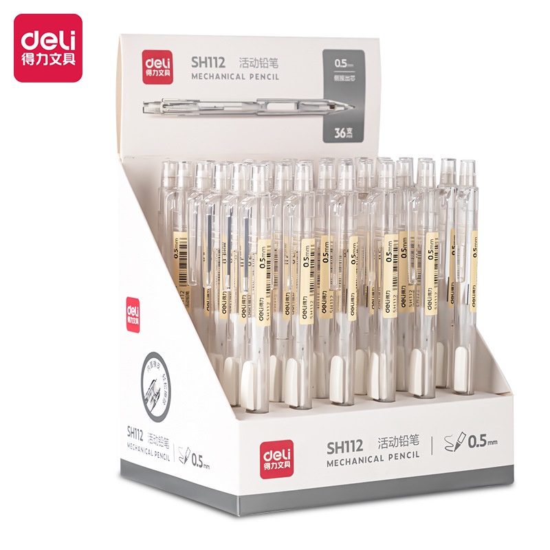 Bút chì DELI SH112 ngòi 0.5mm kèm tẩy