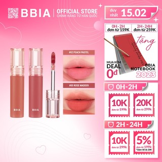 Combo Gồm 2 Son Kem Lì Bbia Water Velvet Tint ( 2 x 2.9g)