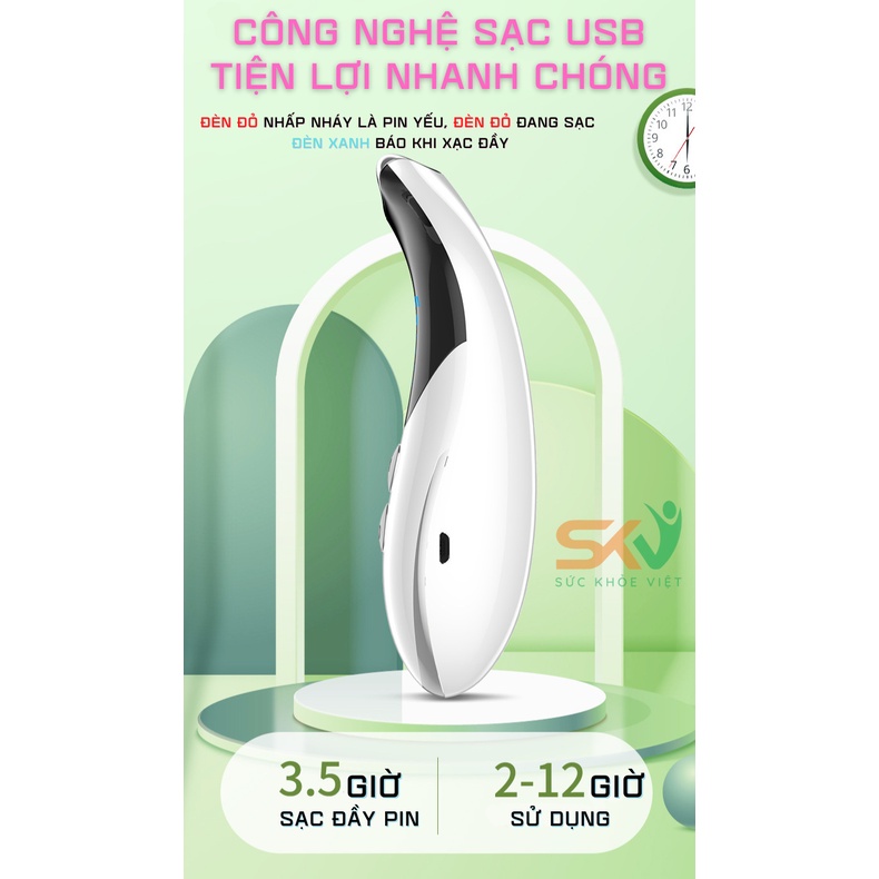Máy nâng cơ mặt SKV-255, massage rung cơ mặt, làm chậm quá trình lão hóa, thu nhỏ lỗ chân lông, chất liệu an toàn cho da