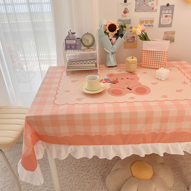 Khăn Trải Bàn Hình Vuông Họa Tiết Hoạt Hình Siêu Dễ Thương