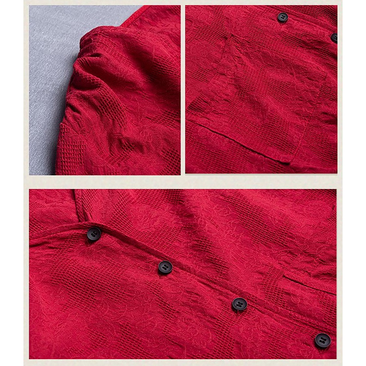 Áo Khoác Cotton Lanh Ngắn Dáng Rộng Cổ Chữ V Thời Trang Mùa Xuân Mới 2023 Kích Thước Lớn M-4xl