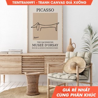 Tranh treo tường Pablo Picasso Exhibition Poster, Picasso Animals, Picasso Line Drawings, tặng kèm đinh treo.