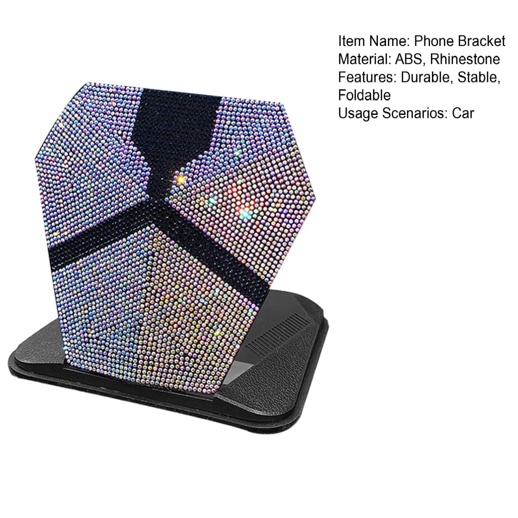 Giá Đỡ Máy Tính Bảng Hai Lớp Chống Trượt Chống Sốc Đính Kim Cương Giả Hình Hoa Hướng Dương Cho Xe Hơi