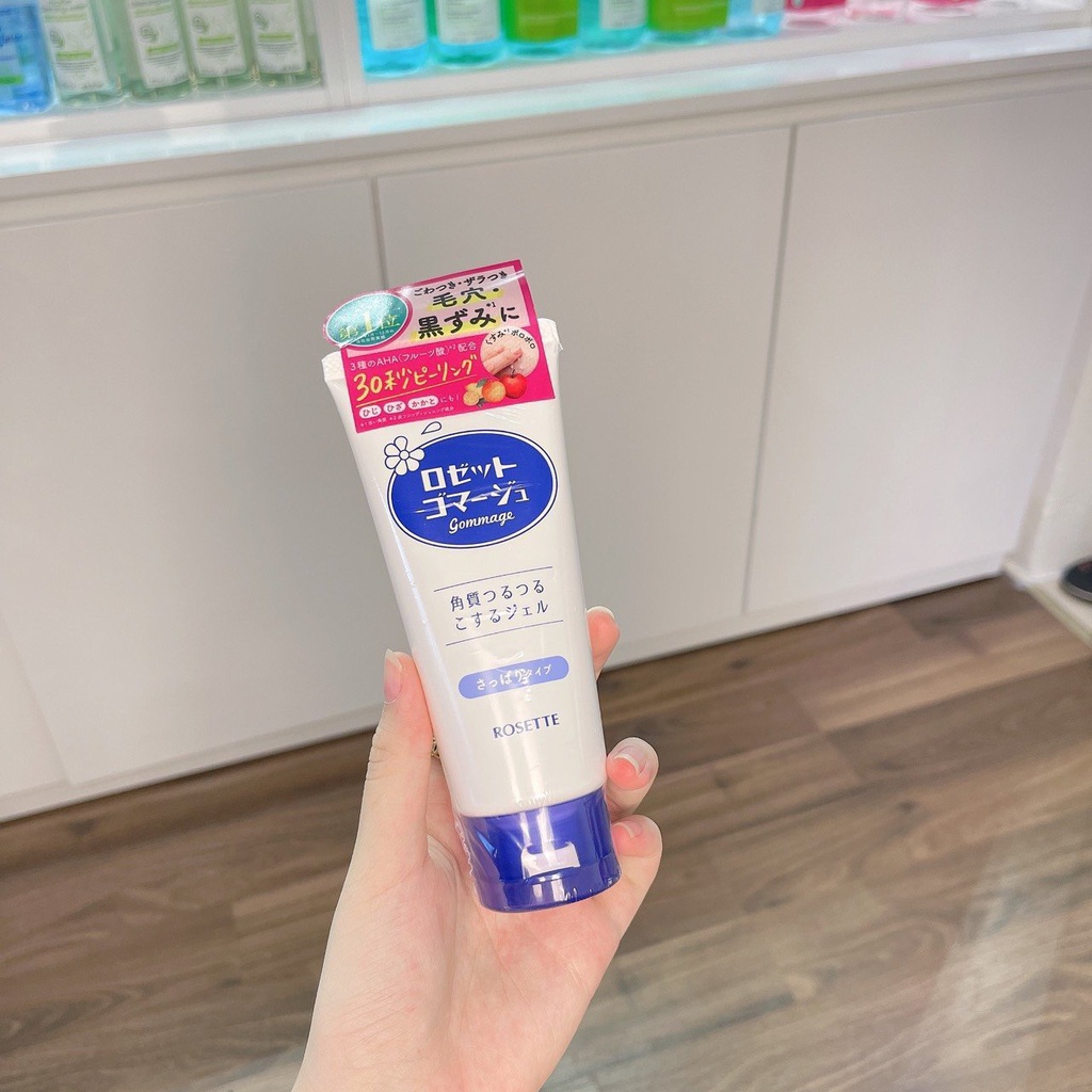 Tẩy da chết mặt, gel tẩy tế bào chết mặt, tẩy da chết Rosette Peeling Gel 120g chính hãng Nhật Bản
