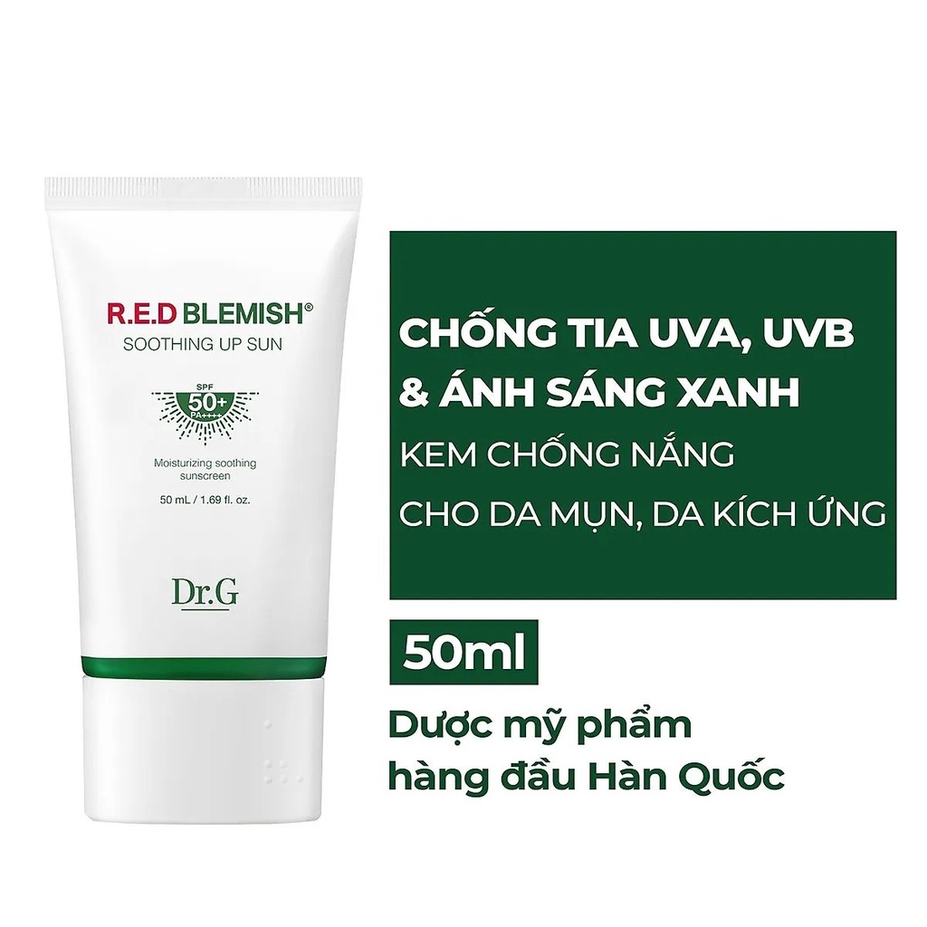 Kem Chống Nắng Phổ Rộng Dr.G Red Blemish Soothing Up Sun SPF 50+ PA++++ 50ml