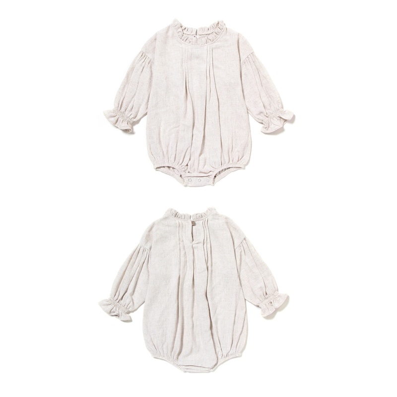 Bộ Áo Liền Quần Tay Phồng Phong Cách Bohemian Tinh Tế Thời Trang Mùa Xuân Cho Bé Gái