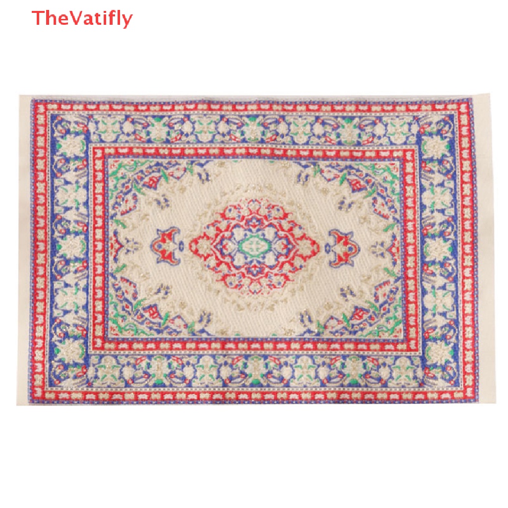 [Thevalifly] Thảm Trải Sàn Phòng Khách / Phòng Ngủ / Phòng Tắm Trang Trí Nhà Búp Bê Tỉ Lệ 1: 12