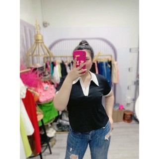 ( 55-90kg )ÁO CỔ BẺ PHỐI VIỀN BIGSIZE ( kèm ảnh thật + clip )