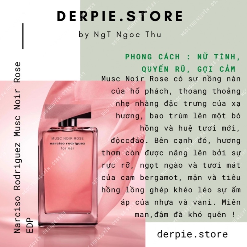 Nước hoa nữ Narciso Rodriguez For Her EDT - EDP có sẵn