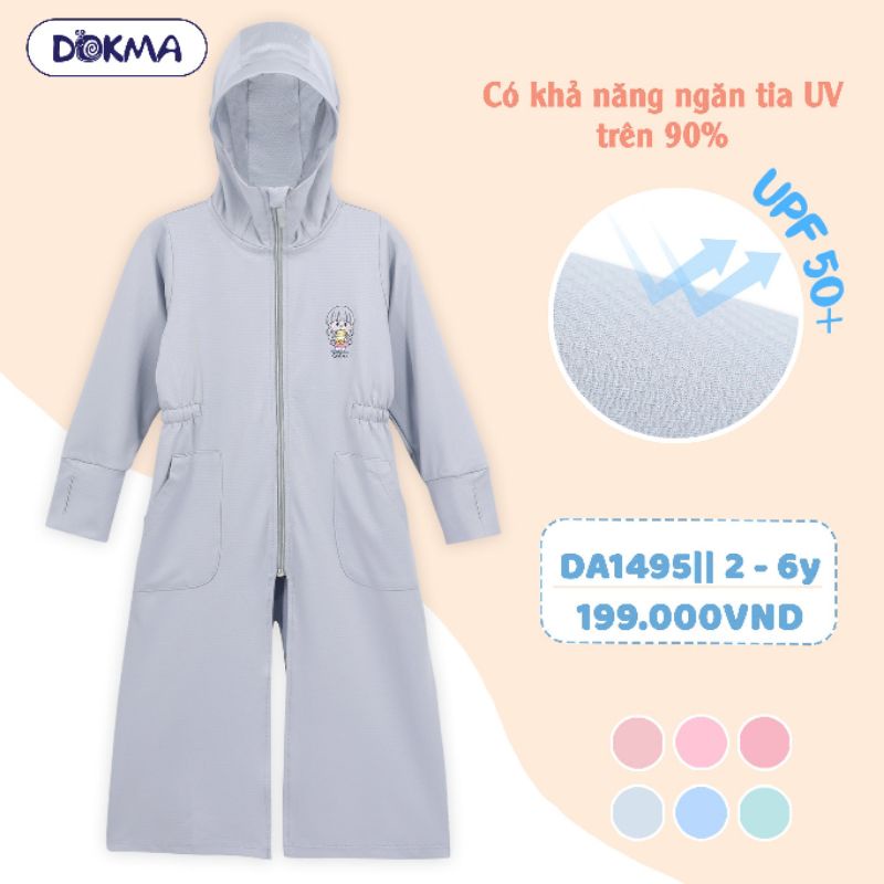 Áo chống nắng dáng dài Dokma 2-6Y