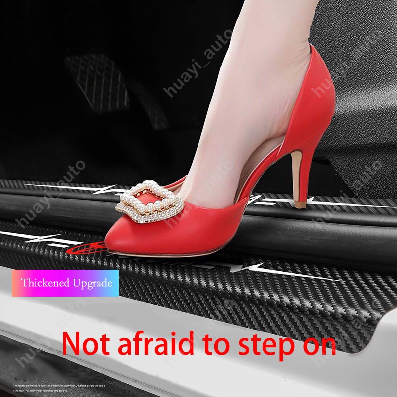 Miếng Dán Cửa Xe Hơi Toyota Camry XV40 XV50 XV70 2006-2021 Bằng Da Sợi Carbon Chống Trầy Xước