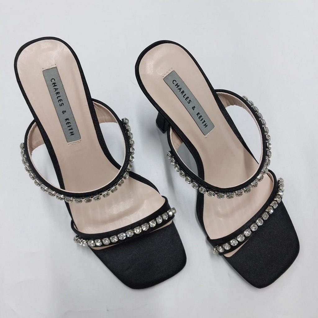 Guốc C&K quai ngang đính đá 9cm