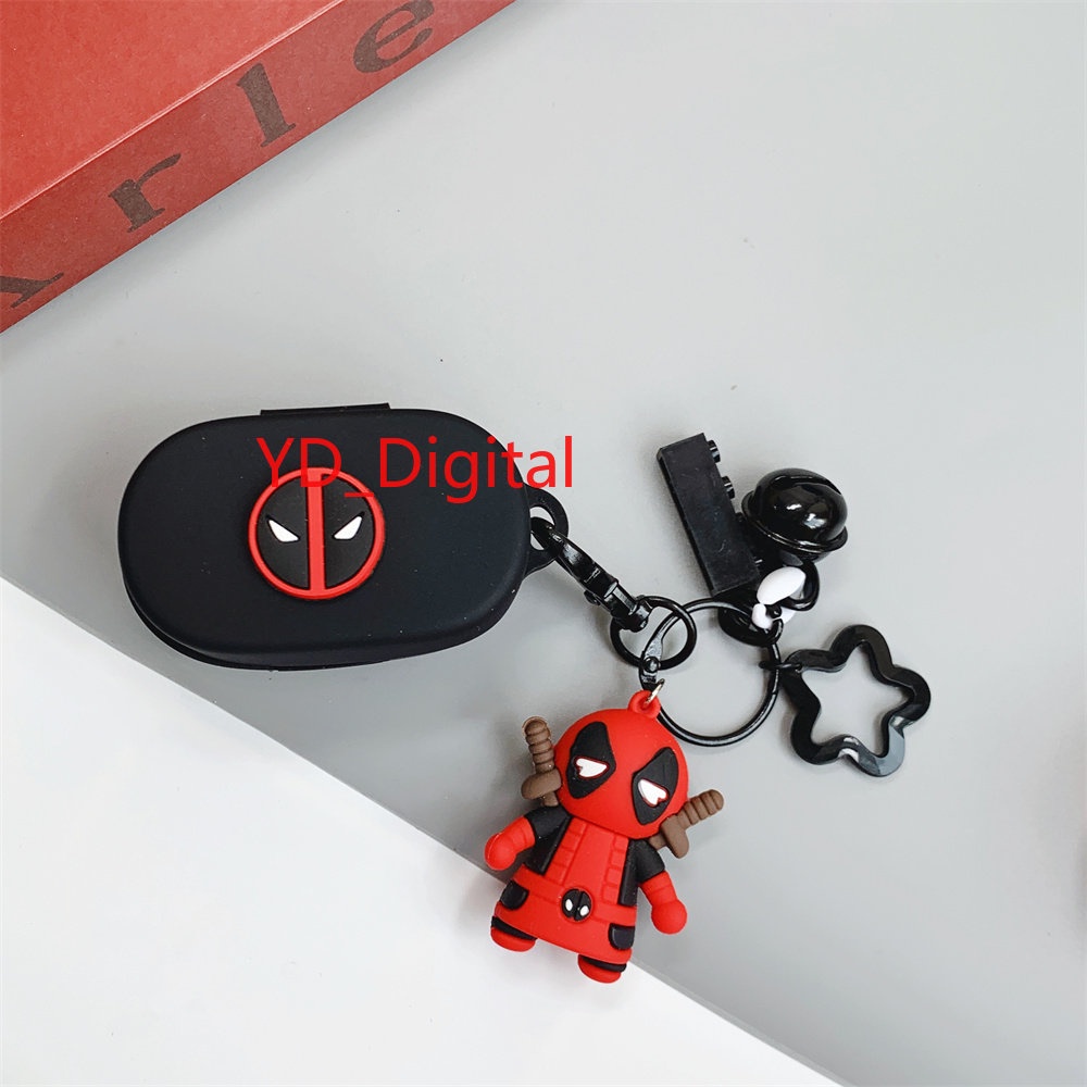 Vỏ Bảo Vệ Hộp Sạc Tai Nghe Soundpets True Free 2 / Air 3-Deluxe HS Chống Sốc Chống Rơi Kèm Móc Khóa Hình Quả Bơi