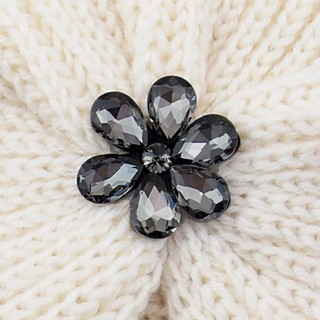 Mũ Len Beanie Đính Hoa Đá Pha Lê