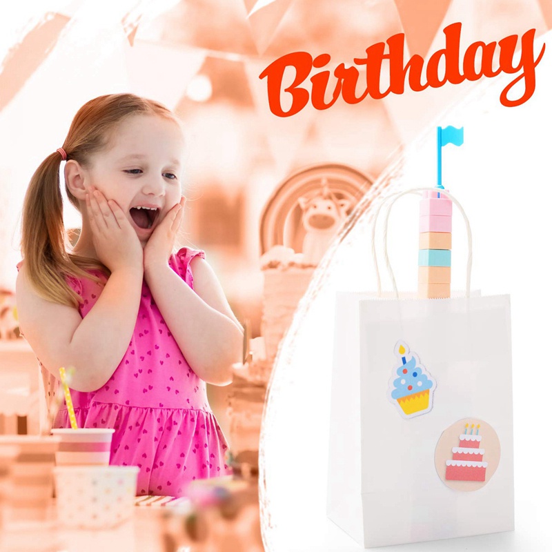 Set 25 Túi Giấy Đựng Quà Có Tay Cầm Tiện Lợi 5.9X3.14X8.2 Inches