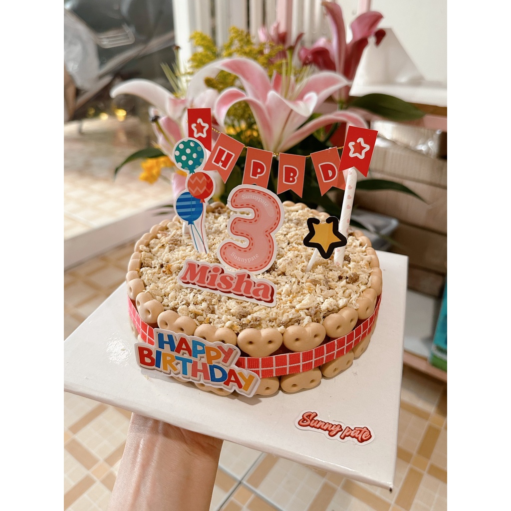 Bánh sinh nhật pate tươi phủ topping ức gà / cá ngừ dành cho thú cưng - Bánh pate tươi Sunny