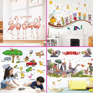Decal dán tường cho bé hình con vật hoạt hình ngộ nghĩnh [AL0007]