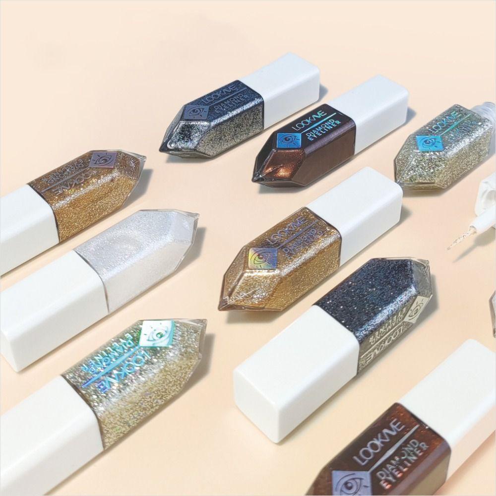 LOMBARD Bút Kẻ Mắt Dạng Lỏng Màu Bạc Ánh Kim Tuyến Lấp Lánh Thời Trang