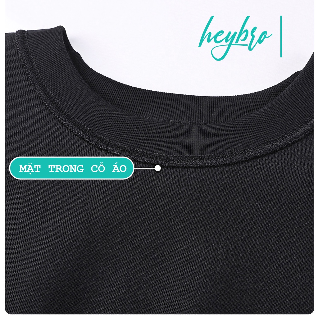 Áo thun unisex nam nữ tay lỡ form rộng Local Brand HEYBRO/TRUST NO MAN