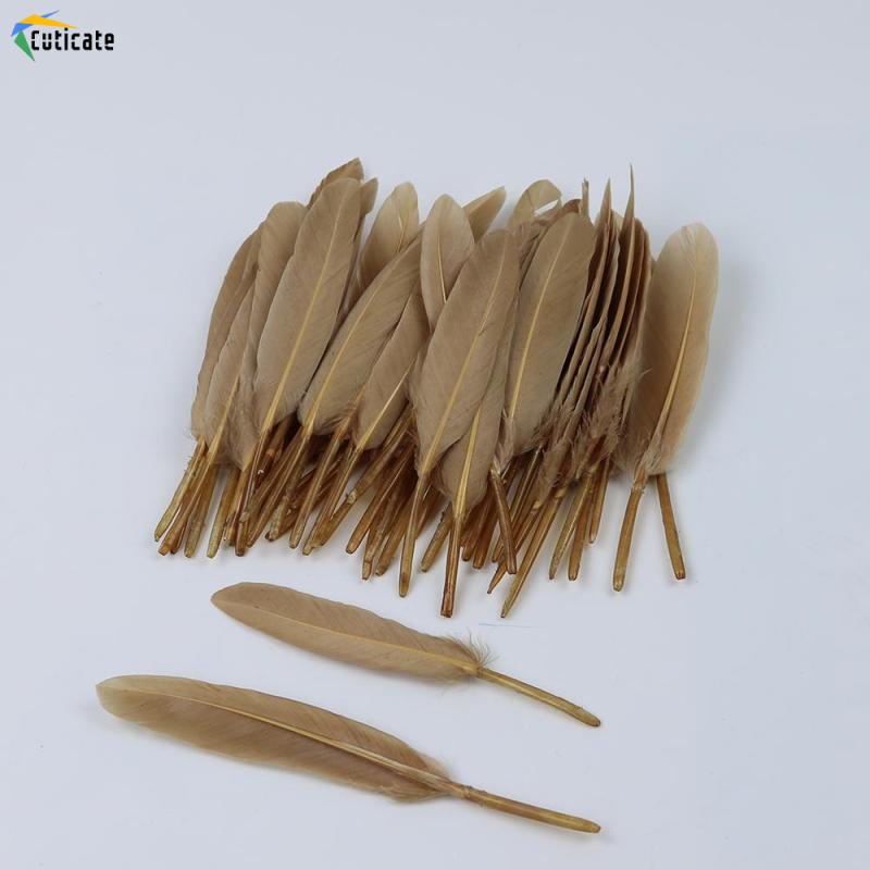 50 Cái / lốc Lông Ngỗng Tự Nhiên 10-15cm Cho Hàng Thủ Công Mũ Trang Trí Cà Phê