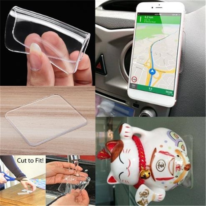 Miếng Dán Nano Chống Trượt Giữ Điện Thoại / Thiết Bị Định Vị GPS Chống Trượt Cho Xe Hơi