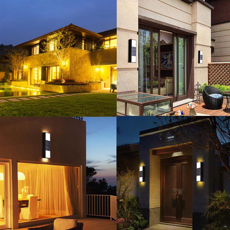 Đèn Led 6 Bóng Gắn Tường Trang Trí Sử Dụng Năng Lượng Mặt Trời