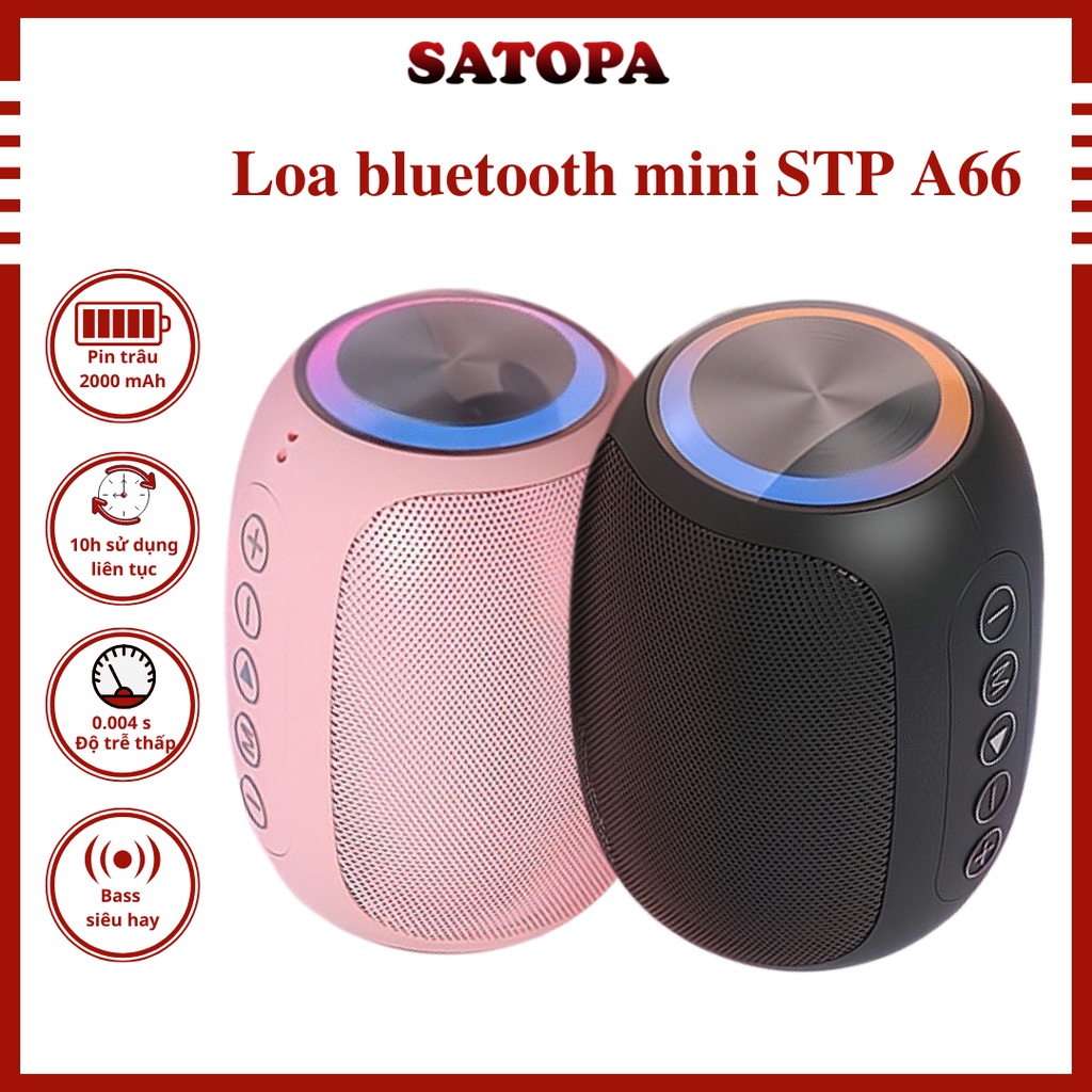 Loa bluetooth mini STP RM-S571, Loa không dây nghe nhạc bass mạnh có thẻ nhớ USB jack 3.5 kêt nối máy laptop PC - SATOPA