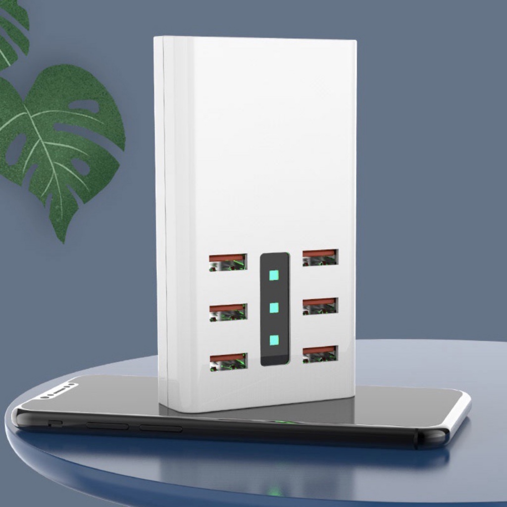 Đầu Sạc Nhanh 6 Cổng USB Hình Hoa Hướng Dương