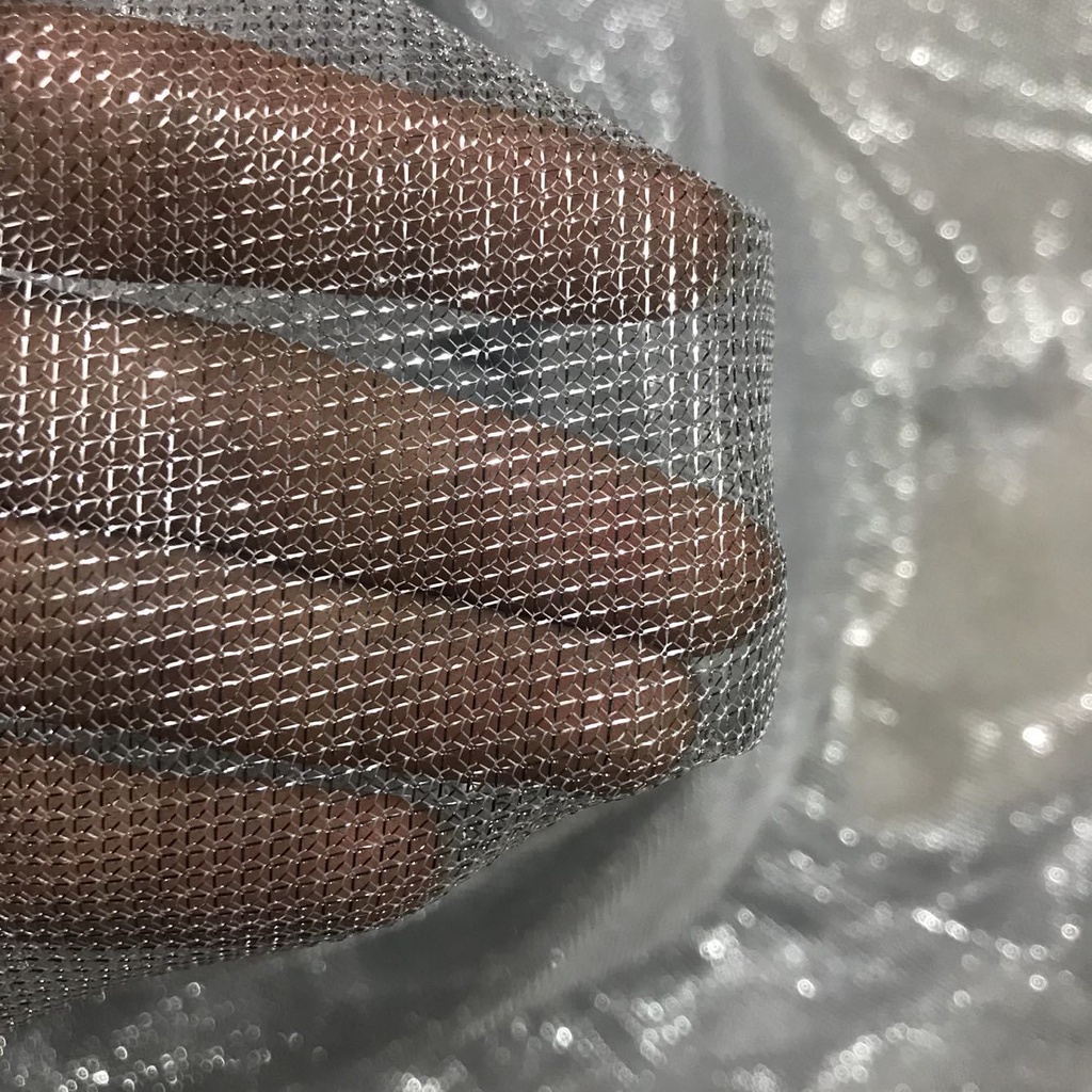 Vải Lưới Lấp Lánh Hình Viên Kim Cương 0.5m * 1.5m Dùng Để Thiết Kế Quần Áo DIY