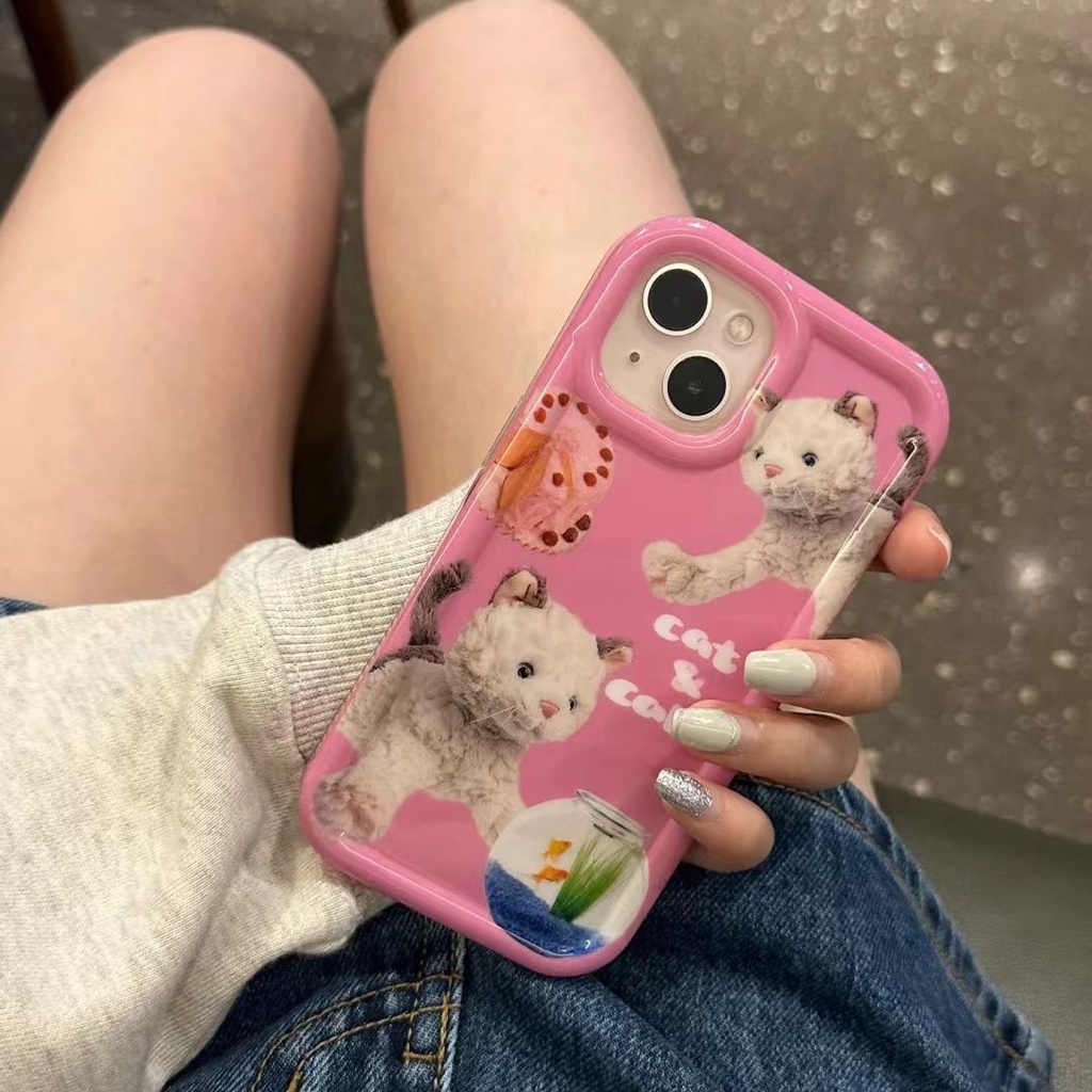 Ốp Điện Thoại TPU Silicone Mềm Trong Suốt Chống Sốc In Hình Mèo Cho IPhone 14 13 11 12 Pro XS Max X XR 7 8 Plus