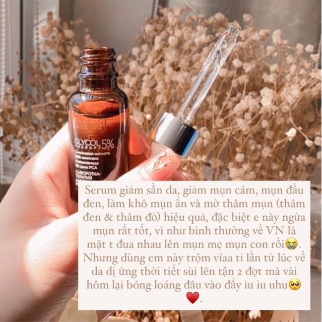 Serum Eveline 5%Glycol Therapy ngừa mụn, mờ thâm, giảm dầu nhờn