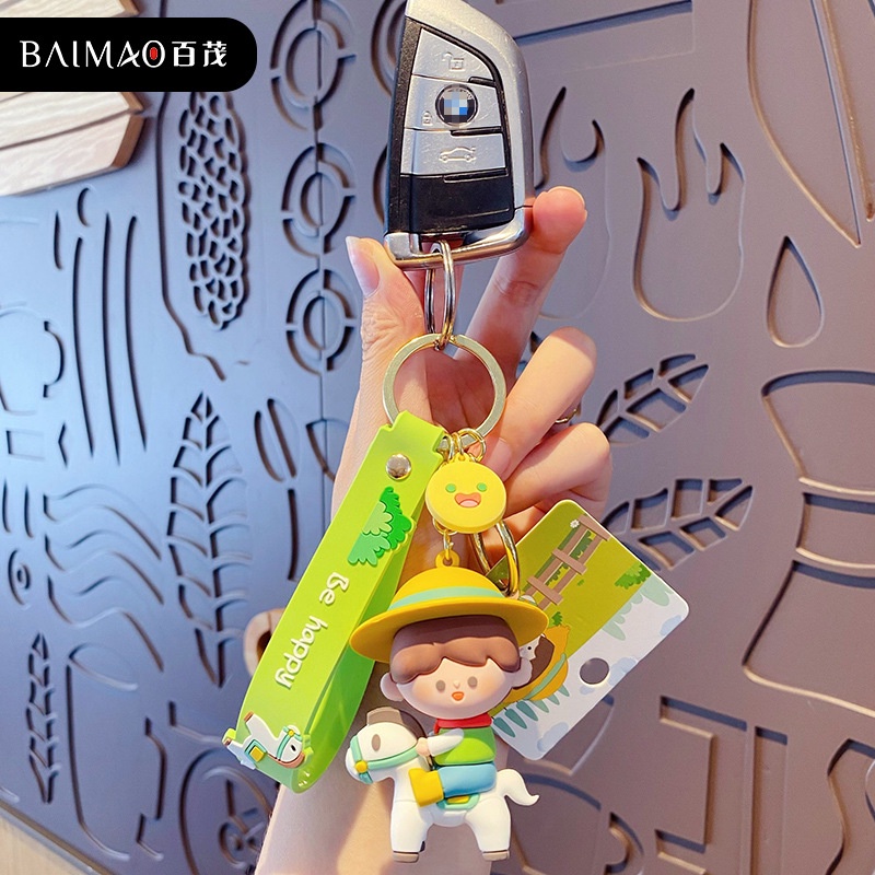 Móc Chìa Khóa Hình Quả Bóng Hoạt Hình Tinh Tế Thời Trang Cho Cặp Đôi