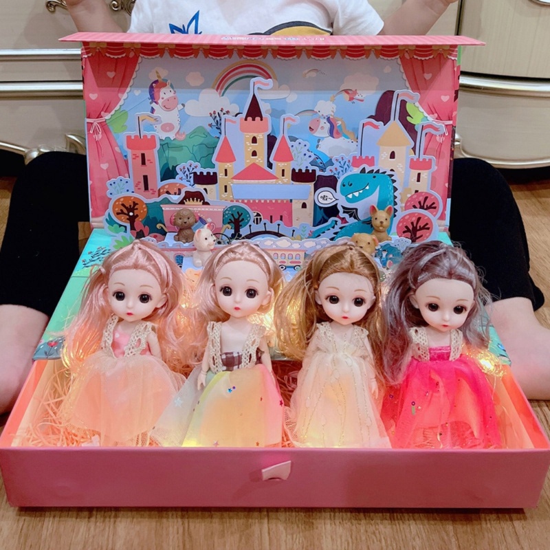 Bộ 4 Búp Bê Mini 5 inch Dành Cho Bé Gái