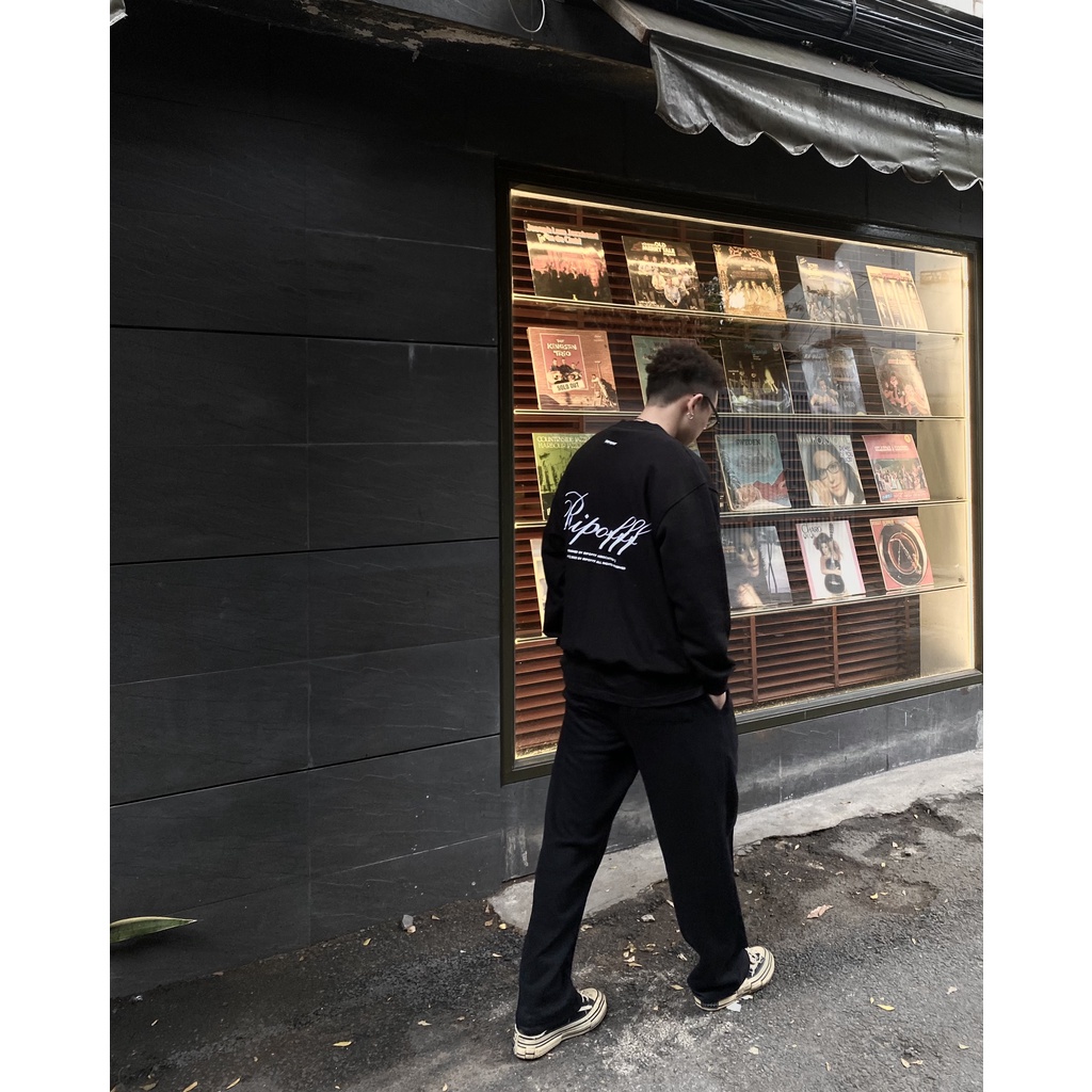 RIPOFFF Wide Leg Pants - Black