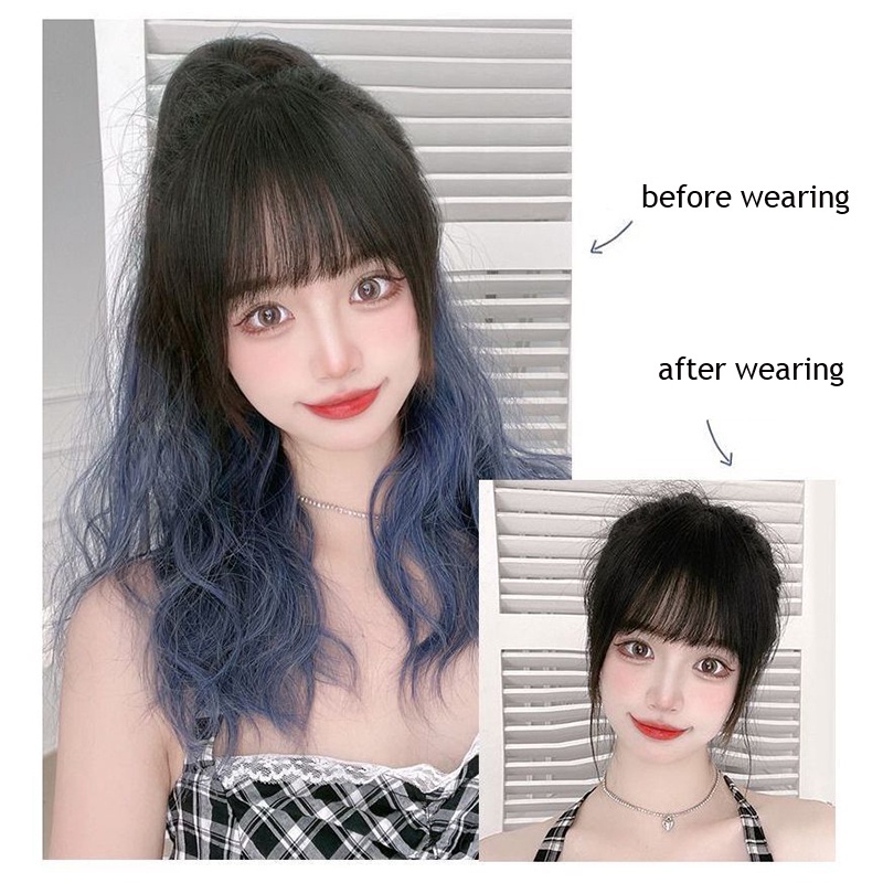 Tóc Giả Đuôi Ngựa 45cm Xoăn Màu Đen / Nâu / Xám