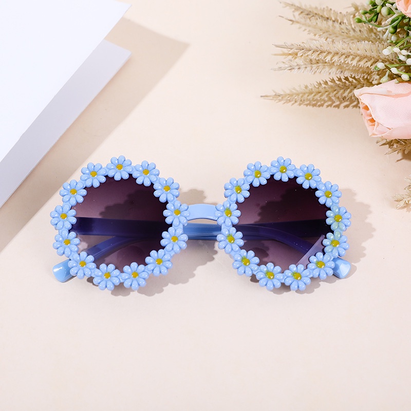 Kính Mát Phân Cực Chống Tia uv Hình Hoa Cúc Thời Trang Cho Bé