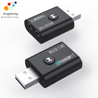 Bộ thu phát bluetooth 5.0 không dây dành cho  pc laptop tivi điện thọai tai nghe loa kéo amply xe ôtô