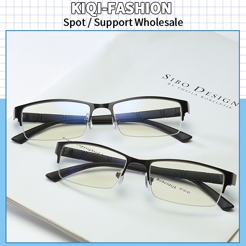 (KIQI-FASHION) COD Kính Đọc Sách Chống Ánh Sáng Xanh Hình Chữ Nhật Siêu Nhẹ Thời Trang Cho Nam Và Nữ