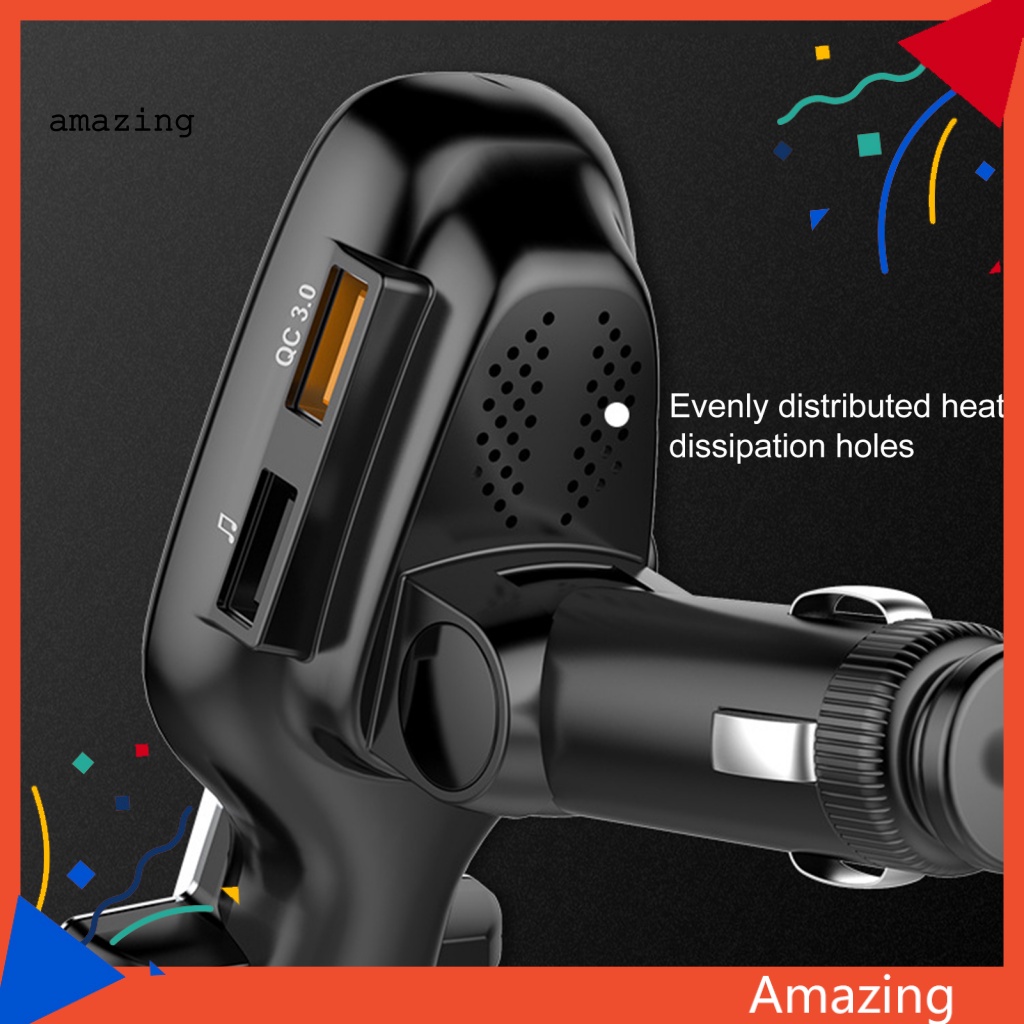 Máy Nghe Nhạc MP3 QC3.0 ABS BT5.0 Màn Hình 1.44 Inch BT28 FM Cho Xe Hơi