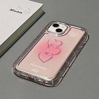 Ốp Điện Thoại Silicon Mềm Trong Suốt Họa Tiết Trái Tim Màu Gradient Cho iPhone 13 11 12 Pro max X XR XS 7plus 8plus