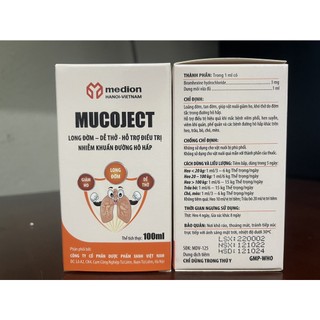 Long đờm - dễ thở mucoject 100ml greenpharma hỗ trợ hô hấp cho động vật bị ho hen nặn, crd, ccrd, app....