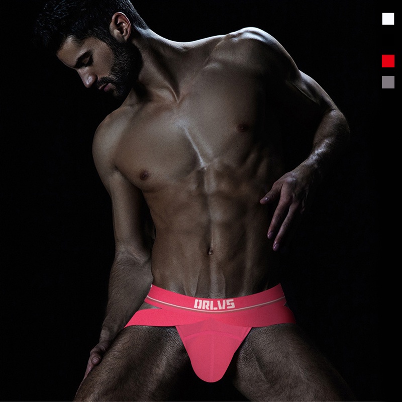 0850 Sexy Quần lót nam 4 màu Thấp eo Jockstrap G-String Thongs Thoáng khí Nhanh khô Gay Bikini Quần lót OR405