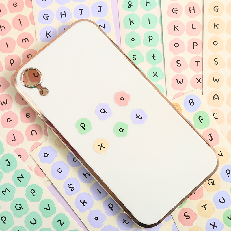 1 Tờ Miếng Dán Hình Tròn In Chữ Tiếng Anh Dễ Thương Dùng Trang Trí Album