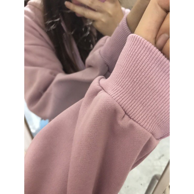 Áo Khoác nỉ Hàn Quốc Tím Pastel