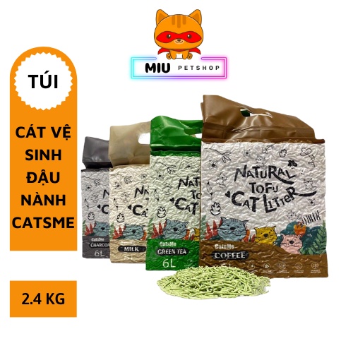 Cát đậu nành Catsme, cát đậu nành cho mèo TOFU Cat Litter Catsme 6L