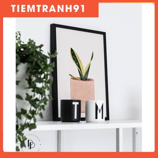 Tranh treo tường | Tranh màu nước - Botanical Watercolor Print, Minimal Leaf, Pink Wall Art
